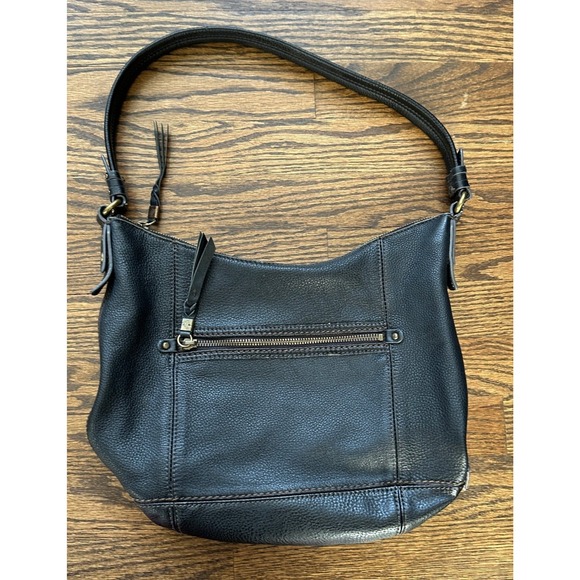The Sak Handbags - The Sak Sequoia Leather Hobo Bag Women's Black Casual Boho Slouchy Purse Zipper
